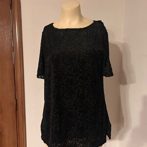 Elegant Black Lace Women's Top
